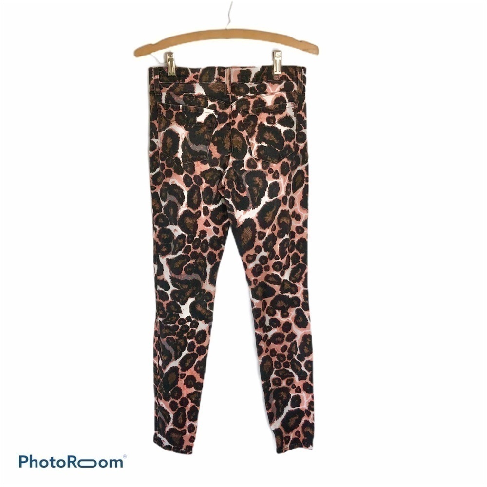 Rebecca Minkoff Animal Print Jeans Sz 26 Pink Black - Picture 3 of 8
